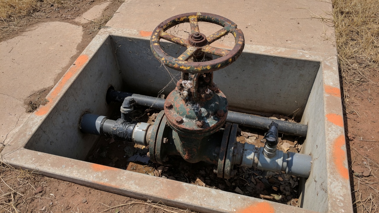 A Seized Irrigation Shutoff Valve